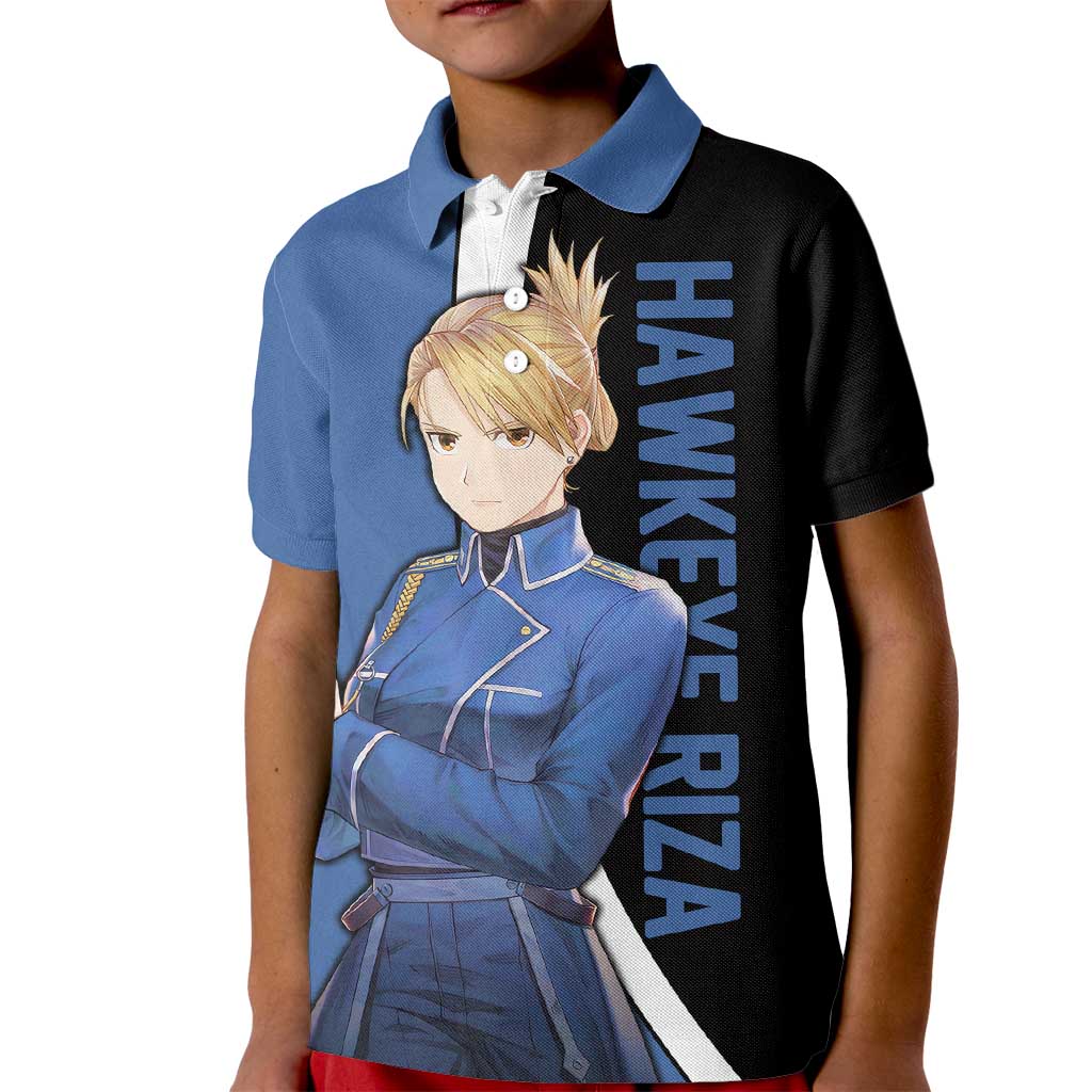 Hawkeye Riza - Fullmetal Alchemist Kid Polo Shirt Anime Style - The Mazicc