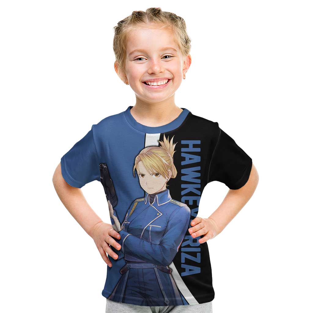 Hawkeye Riza - Fullmetal Alchemist Kid T Shirt Anime Style - The Mazicc