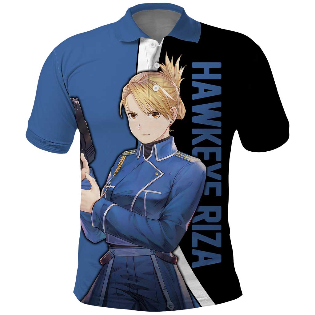 Hawkeye Riza - Fullmetal Alchemist Polo Shirt Anime Style - The Mazicc