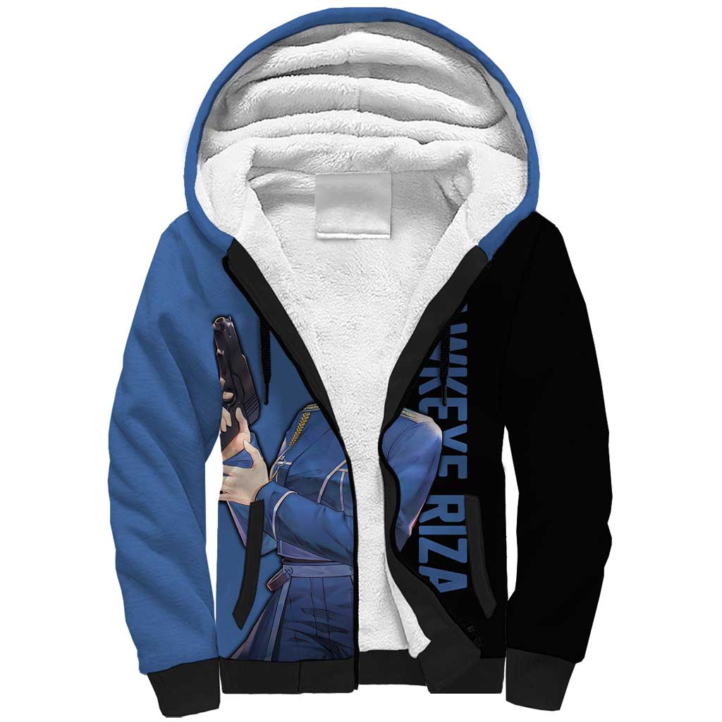 Hawkeye Riza - Fullmetal Alchemist Sherpa Hoodie Anime Style - The Mazicc