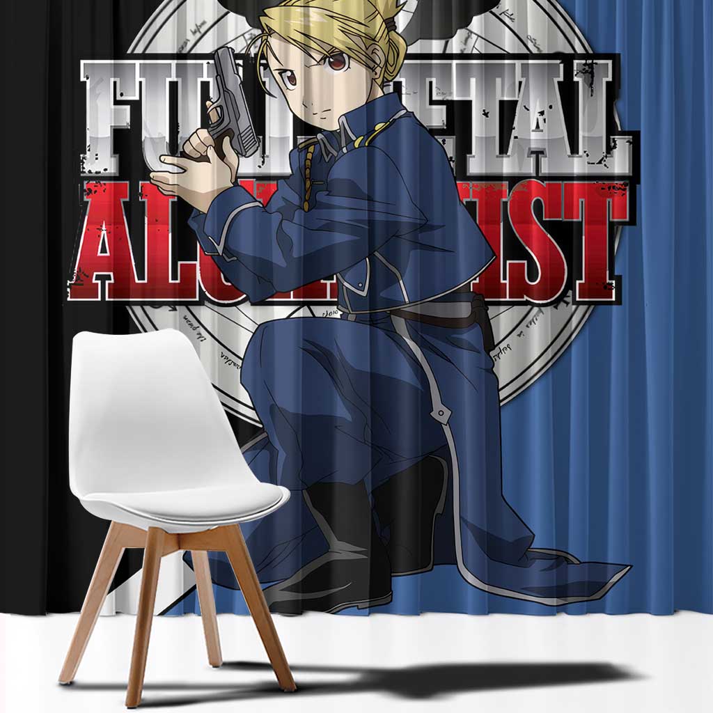 Hawkeye Riza - Fullmetal Alchemist Window Curtain Anime Style - The Mazicc