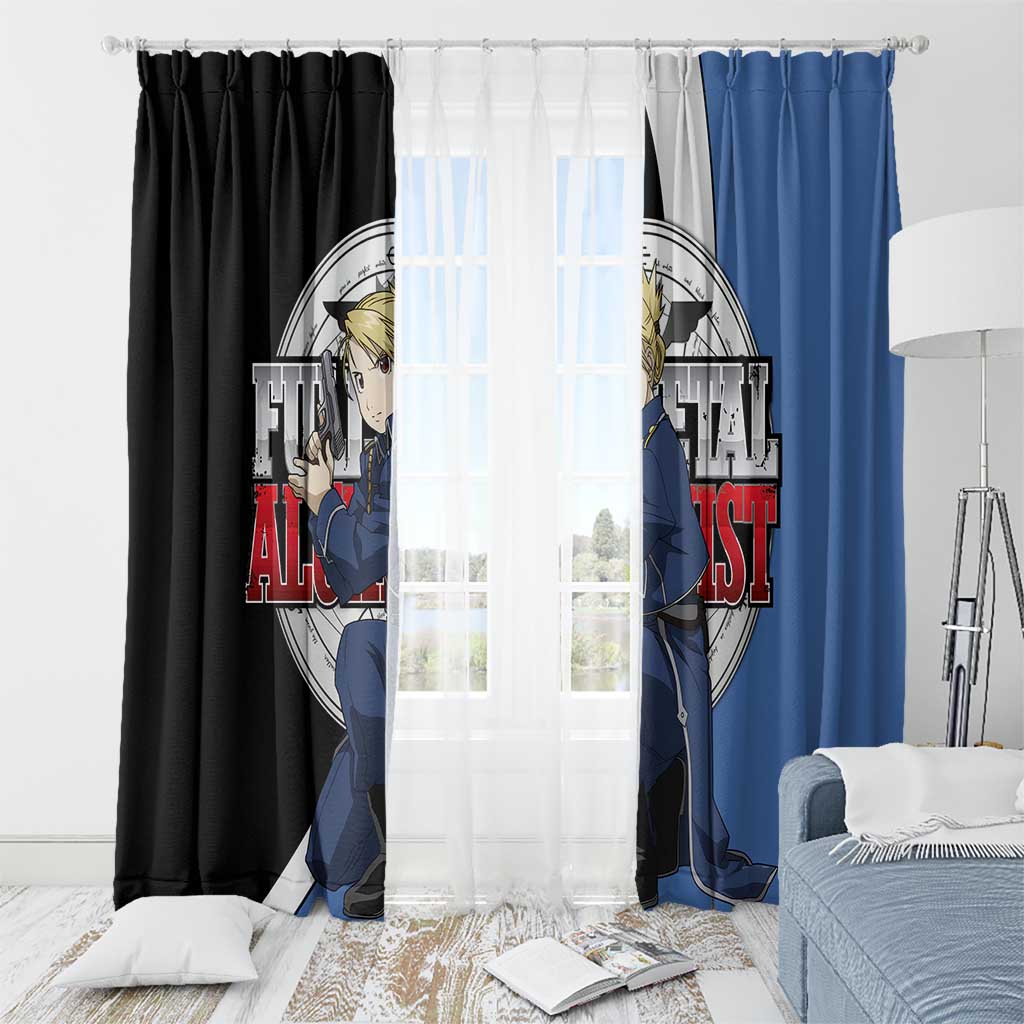 Hawkeye Riza - Fullmetal Alchemist Window Curtain Anime Style - The Mazicc