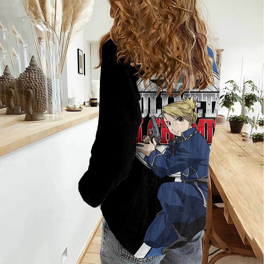 Hawkeye Riza - Fullmetal Alchemist Women Casual Shirt Anime Style - The Mazicc