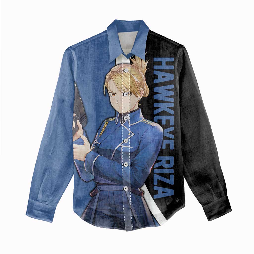 Hawkeye Riza - Fullmetal Alchemist Women Casual Shirt Anime Style - The Mazicc