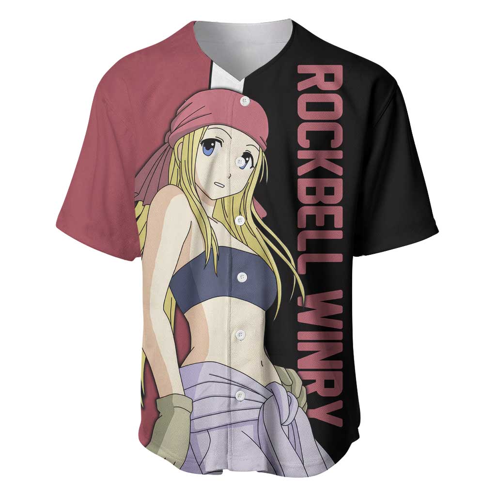 Rockbell Winry - Fullmetal Alchemist Baseball Jersey Anime Style - The Mazicc
