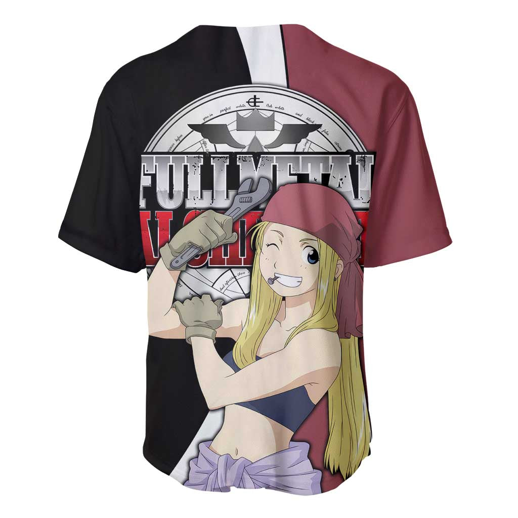 Rockbell Winry - Fullmetal Alchemist Baseball Jersey Anime Style - The Mazicc