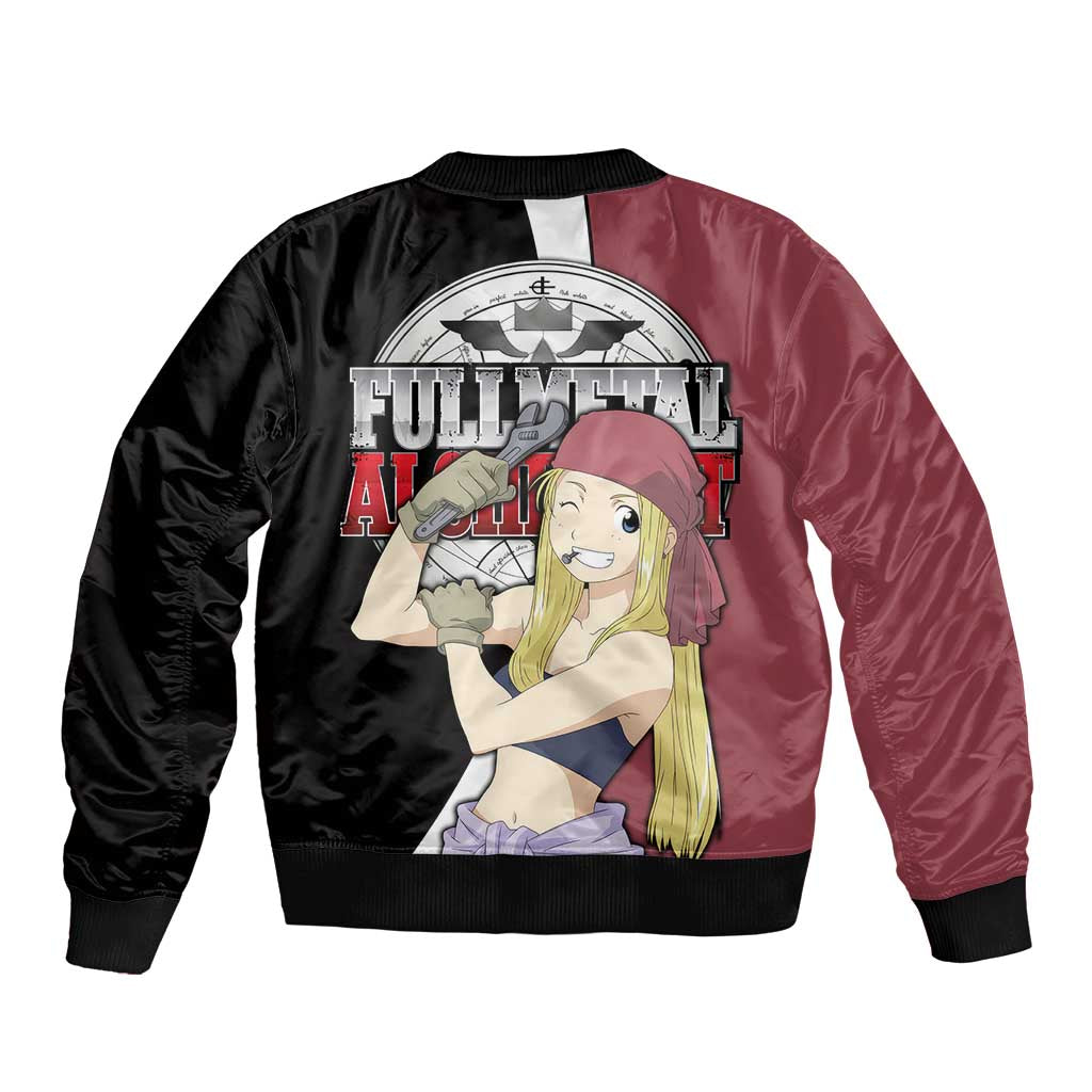 Rockbell Winry - Fullmetal Alchemist Bomber Jacket Anime Style - The Mazicc