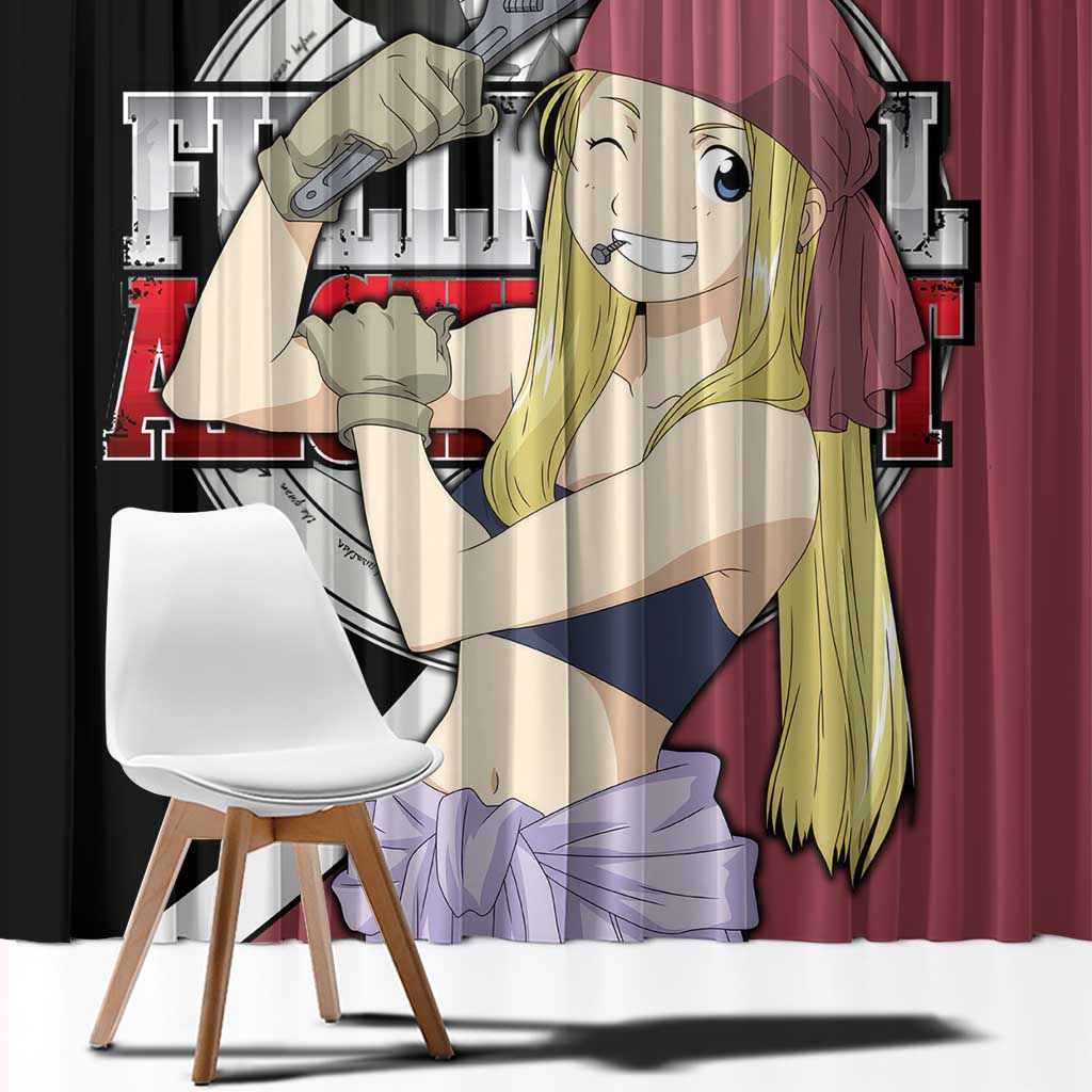 Rockbell Winry - Fullmetal Alchemist Window Curtain Anime Style - The Mazicc