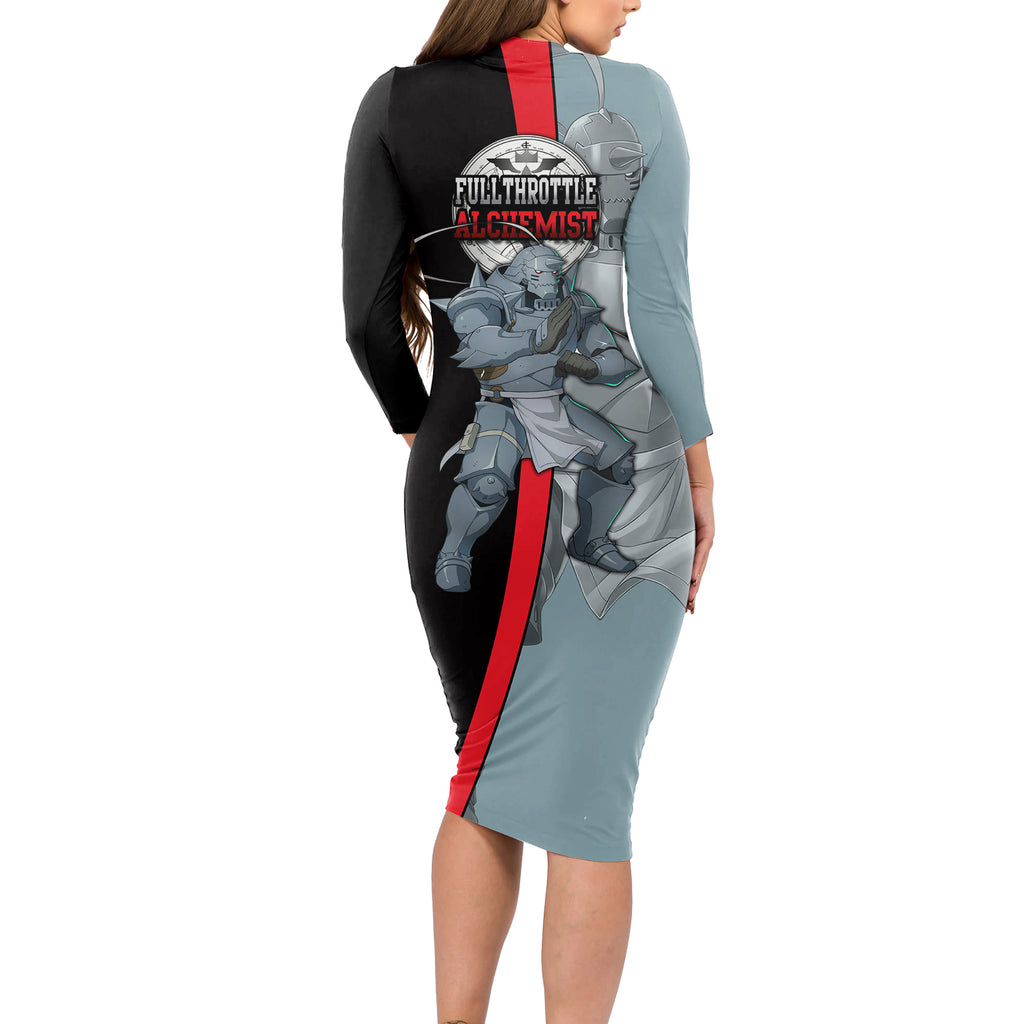 Elric Alphonse - Fullmetal Alchemist Long Sleeve Bodycon Dress Anime Style