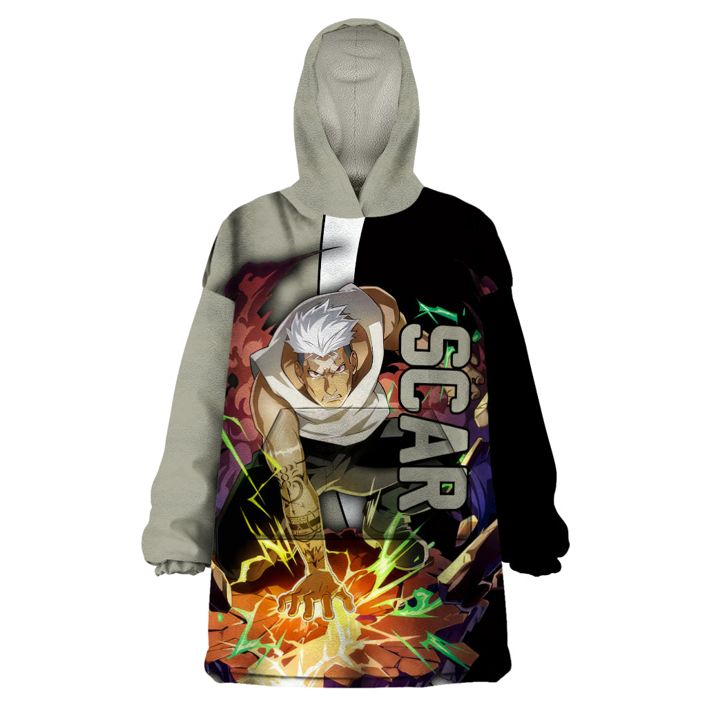 Scar - Fullmetal Alchemist Wearable Blanket Hoodie Manga Style