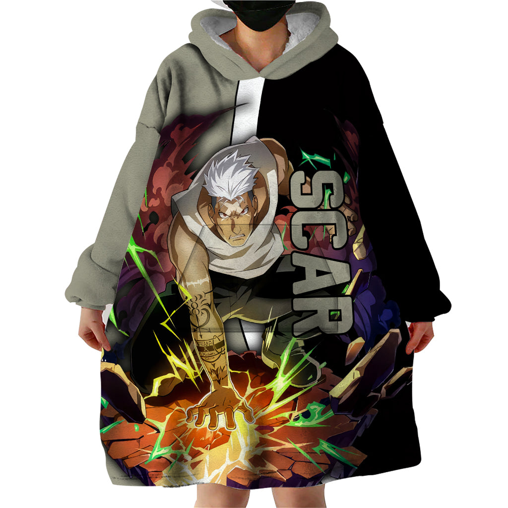 Scar - Fullmetal Alchemist Wearable Blanket Hoodie Manga Style