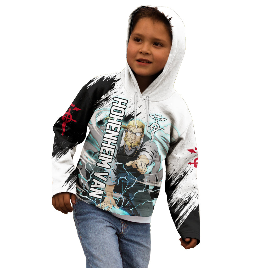 Hohenheim Van - Fullmetal Alchemist Kid Hoodie Anime Grunge Pattern Style