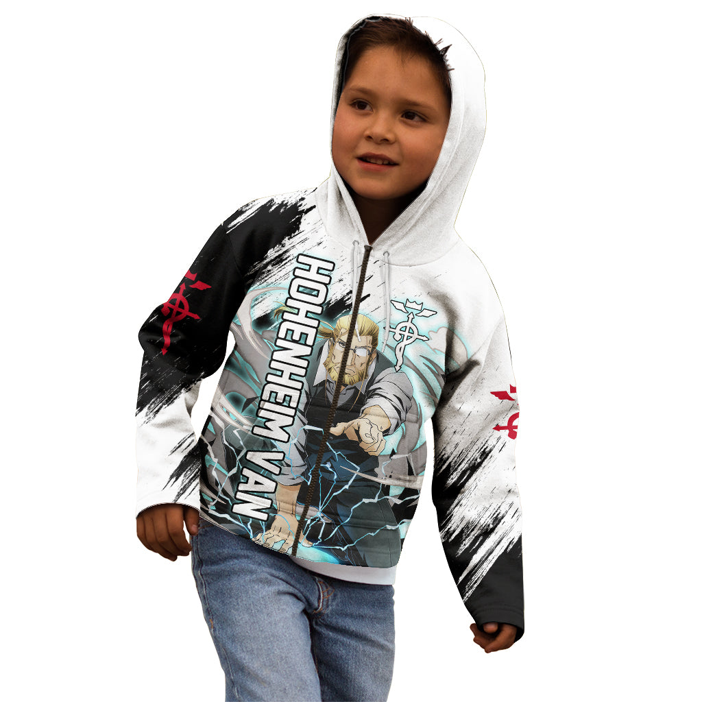 Hohenheim Van - Fullmetal Alchemist Kid Hoodie Anime Grunge Pattern Style