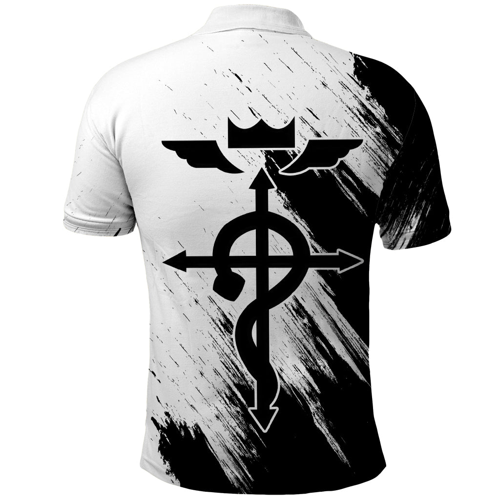Hohenheim Van - Fullmetal Alchemist Polo Shirt Anime Grunge Pattern Style
