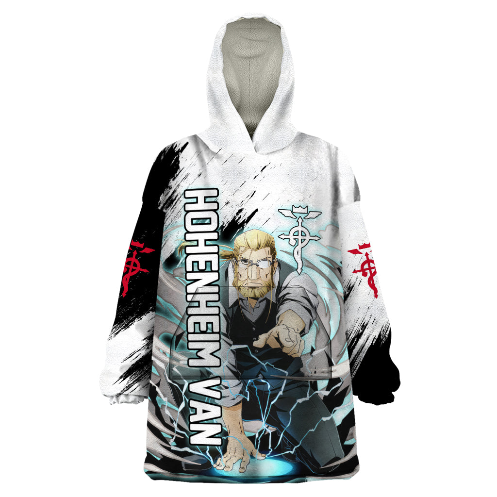 Hohenheim Van - Fullmetal Alchemist Wearable Blanket Hoodie Anime Grunge Pattern Style
