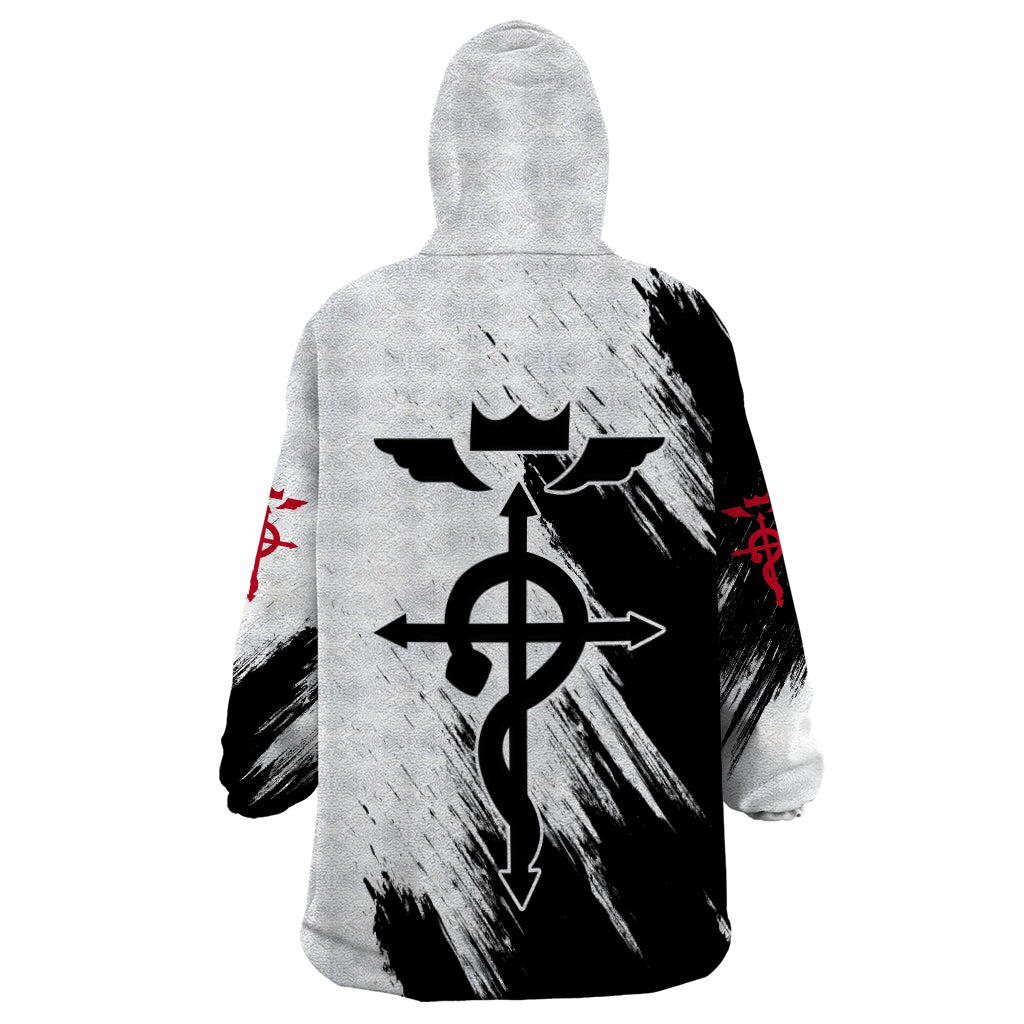 Hohenheim Van - Fullmetal Alchemist Wearable Blanket Hoodie Anime Grunge Pattern Style