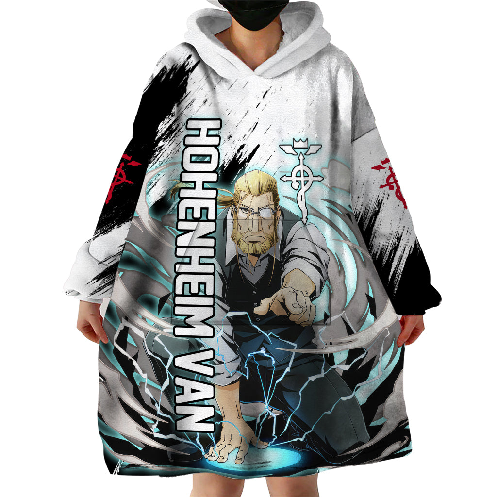 Hohenheim Van - Fullmetal Alchemist Wearable Blanket Hoodie Anime Grunge Pattern Style