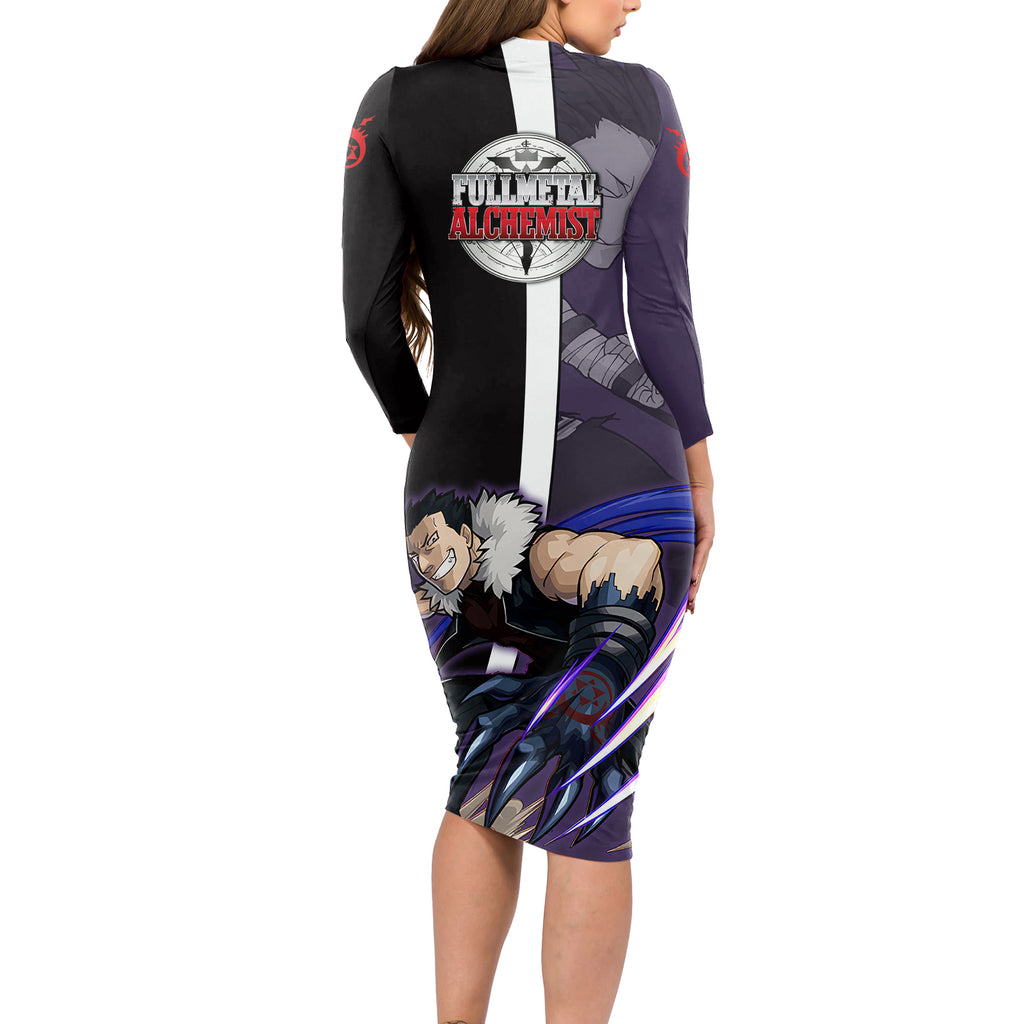 Greed - Fullmetal Alchemist Long Sleeve Bodycon Dress Anime Style