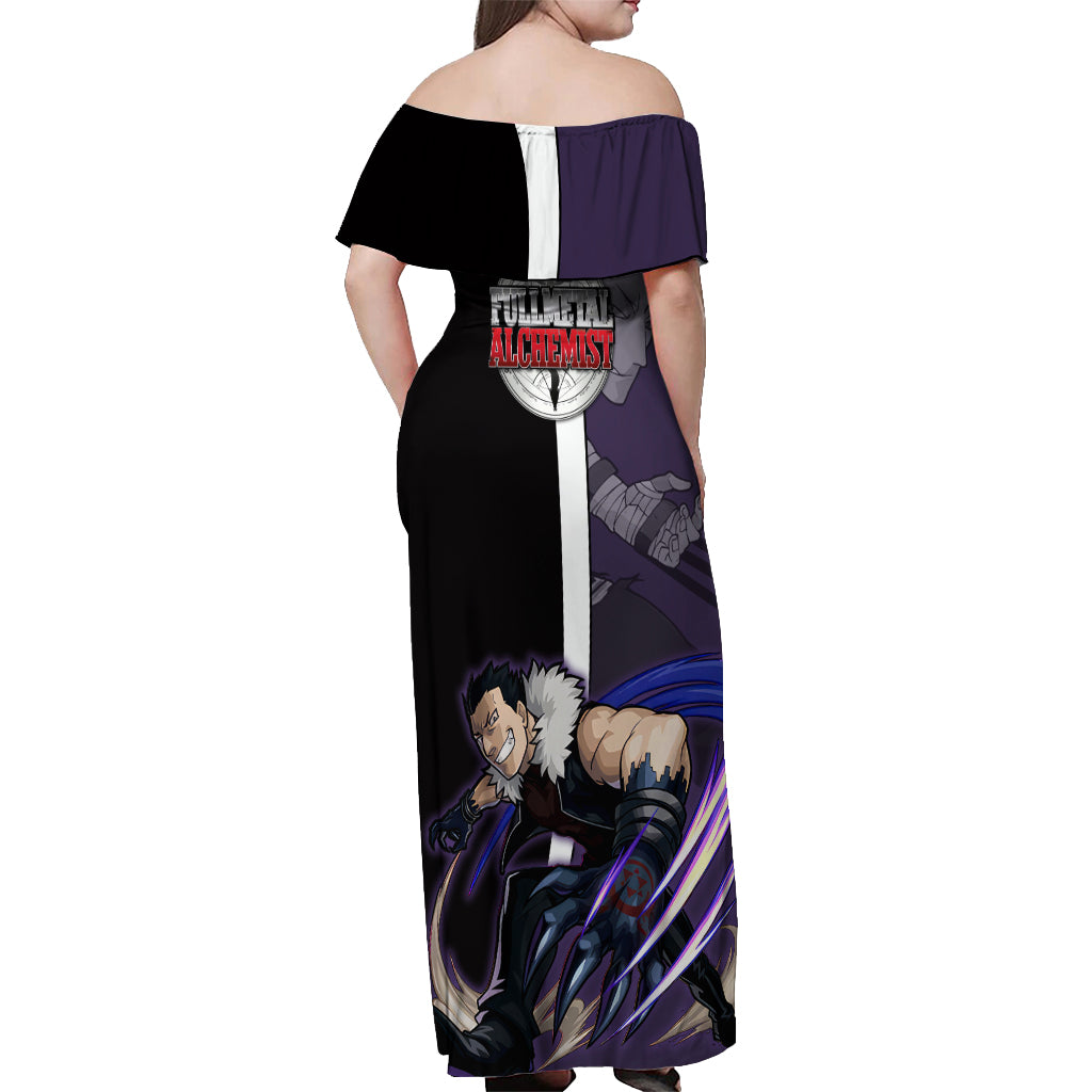 Greed - Fullmetal Alchemist Off Shoulder Maxi Dress Anime Style