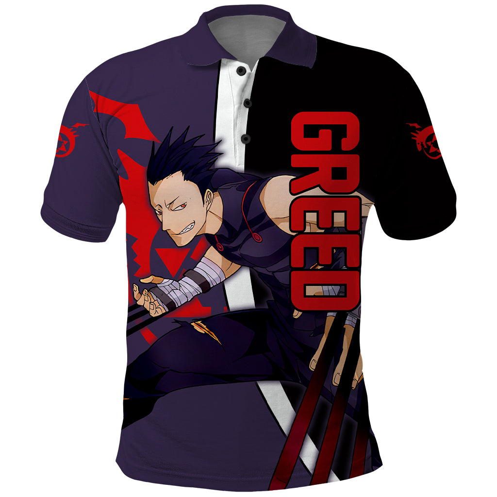Greed - Fullmetal Alchemist Polo Shirt Anime Style