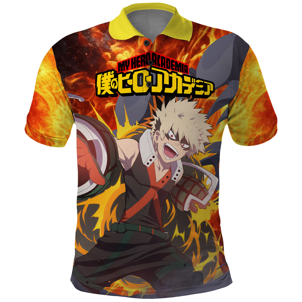 Katsuki Bakugou - My Hero Academia Polo Shirt Anime Style