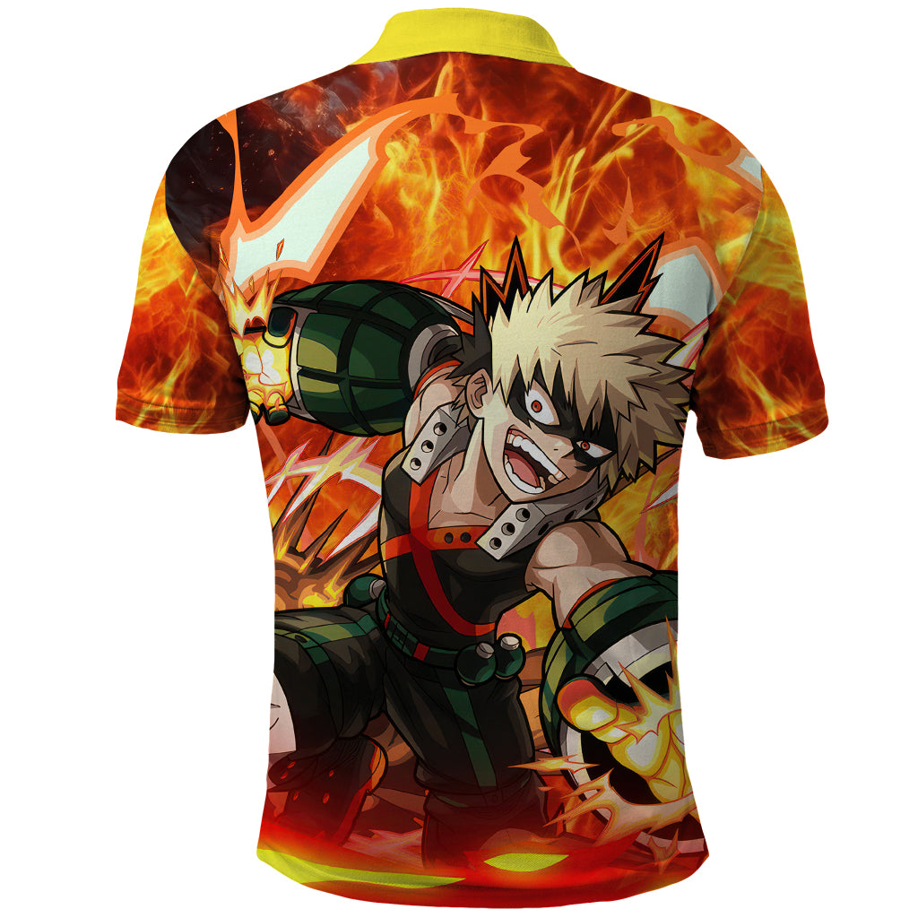 Katsuki Bakugou - My Hero Academia Polo Shirt Anime Style