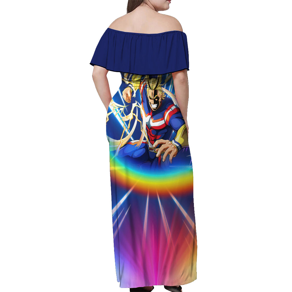 Toshinori Yagi - My Hero Academia Off Shoulder Maxi Dress Anime Style