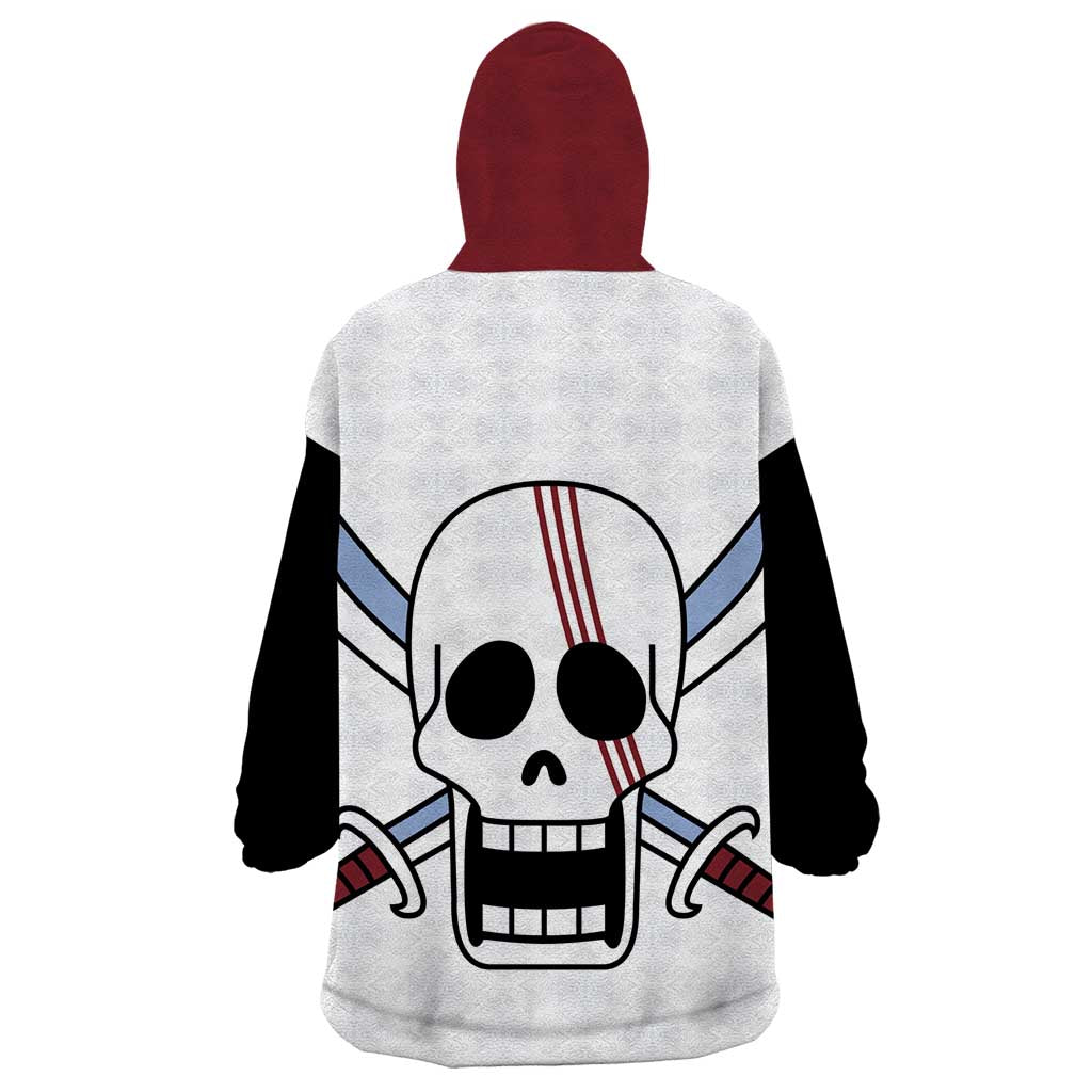 Shank Red Hair - One Piece Wearable Blanket Hoodie Anime Uniform Style