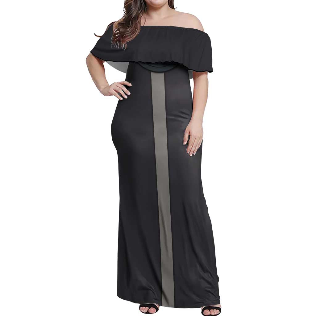 Gajeel Redfox - Fairy Tail Off Shoulder Maxi Dress Anime Uniform Style