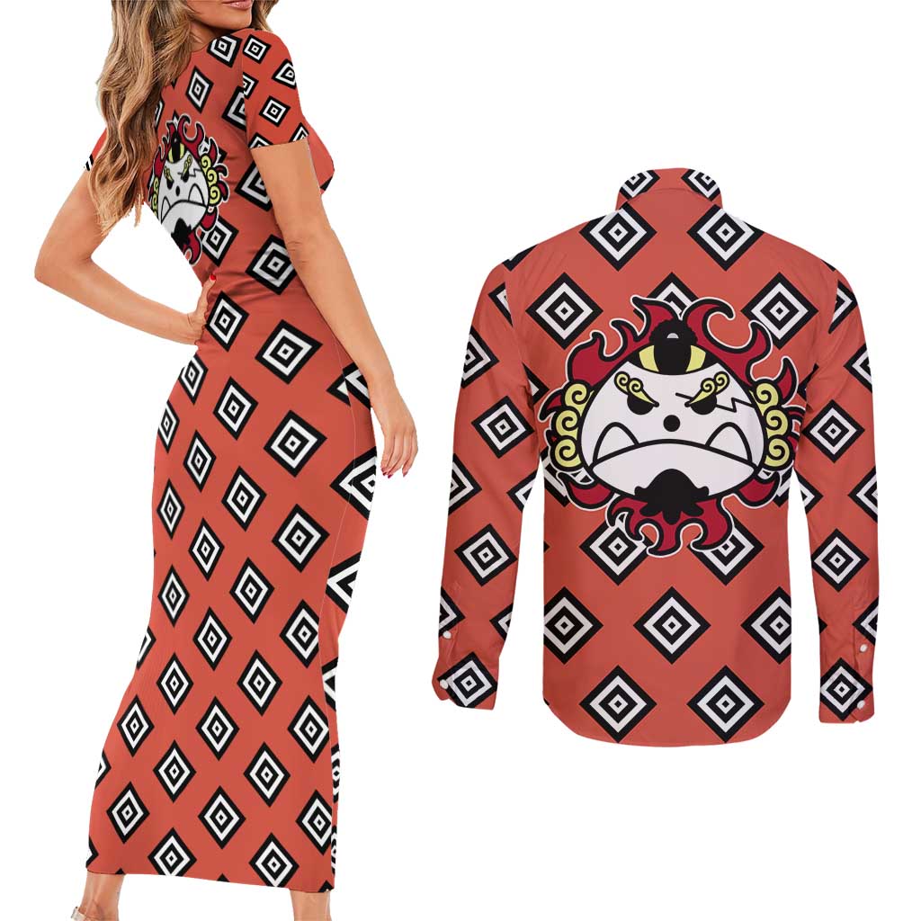 Jinbe - One Piece Couples Matching Short Sleeve Bodycon Dress and Long Sleeve Button Shirt Anime Uniform Style