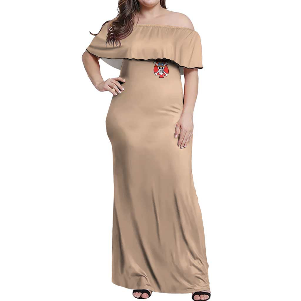 Portgas D. Ace - One Piece Off Shoulder Maxi Dress Anime Uniform Style