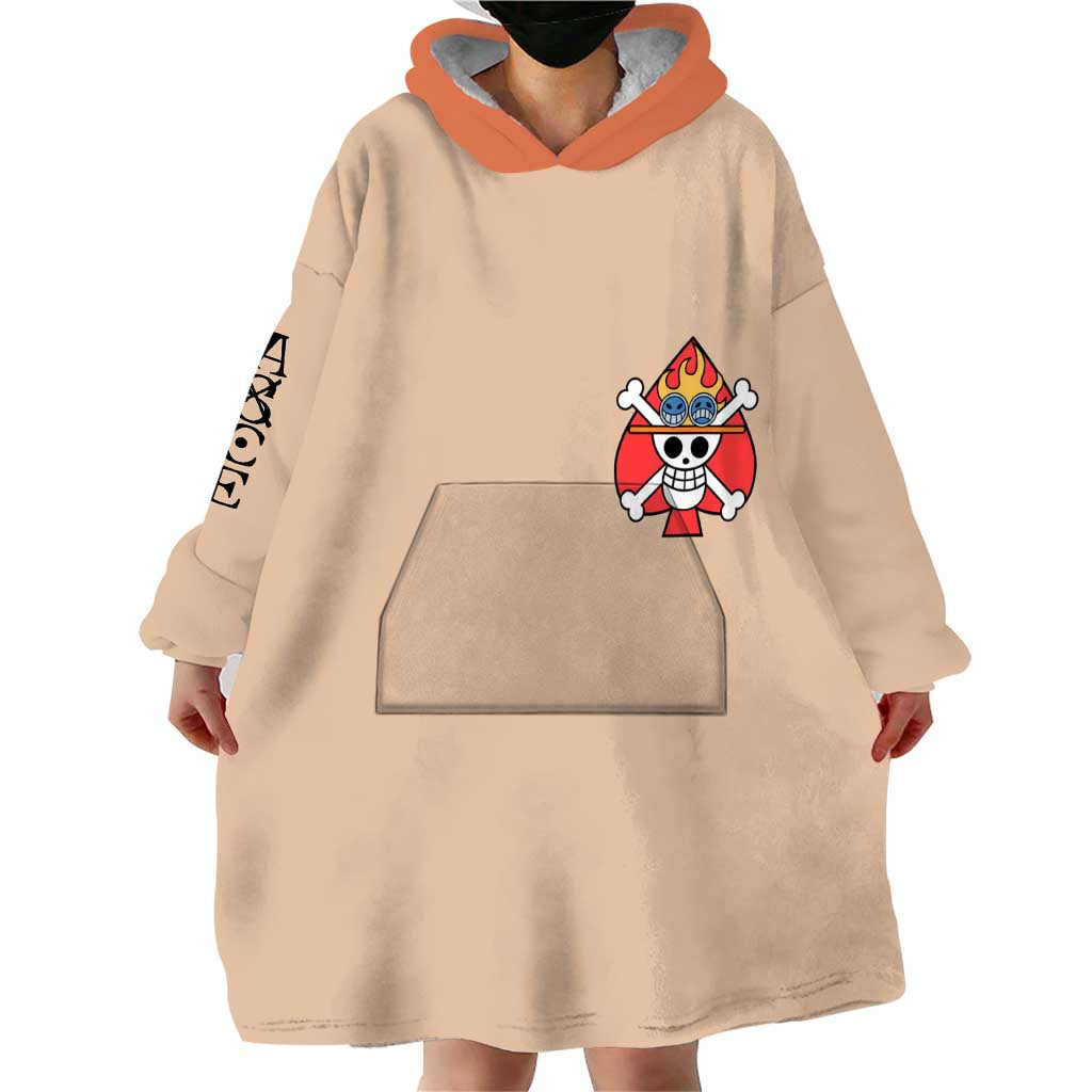 Portgas D. Ace - One Piece Wearable Blanket Hoodie Anime Uniform Style