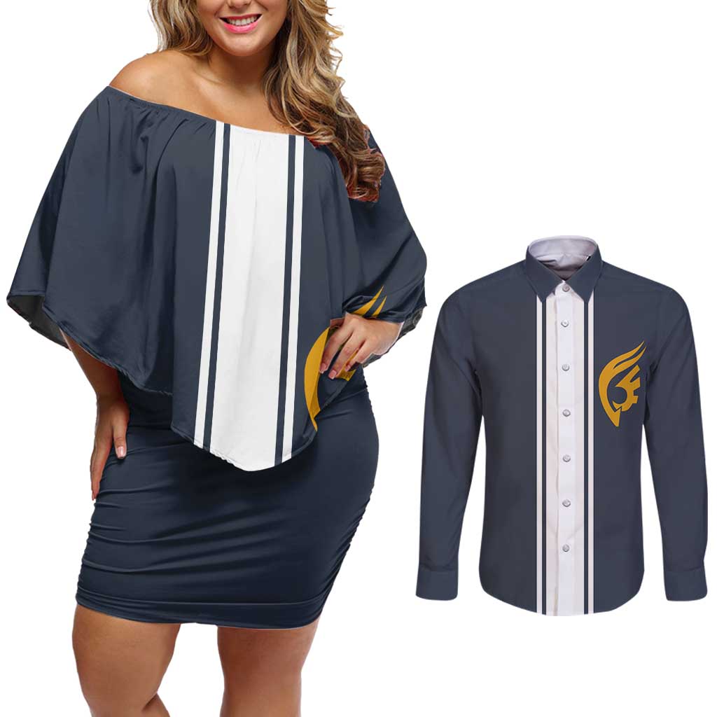 Jellal Fernandes - Fairy Tail Couples Matching Off Shoulder Short Dress and Long Sleeve Button Shirt Anime Uniform Style
