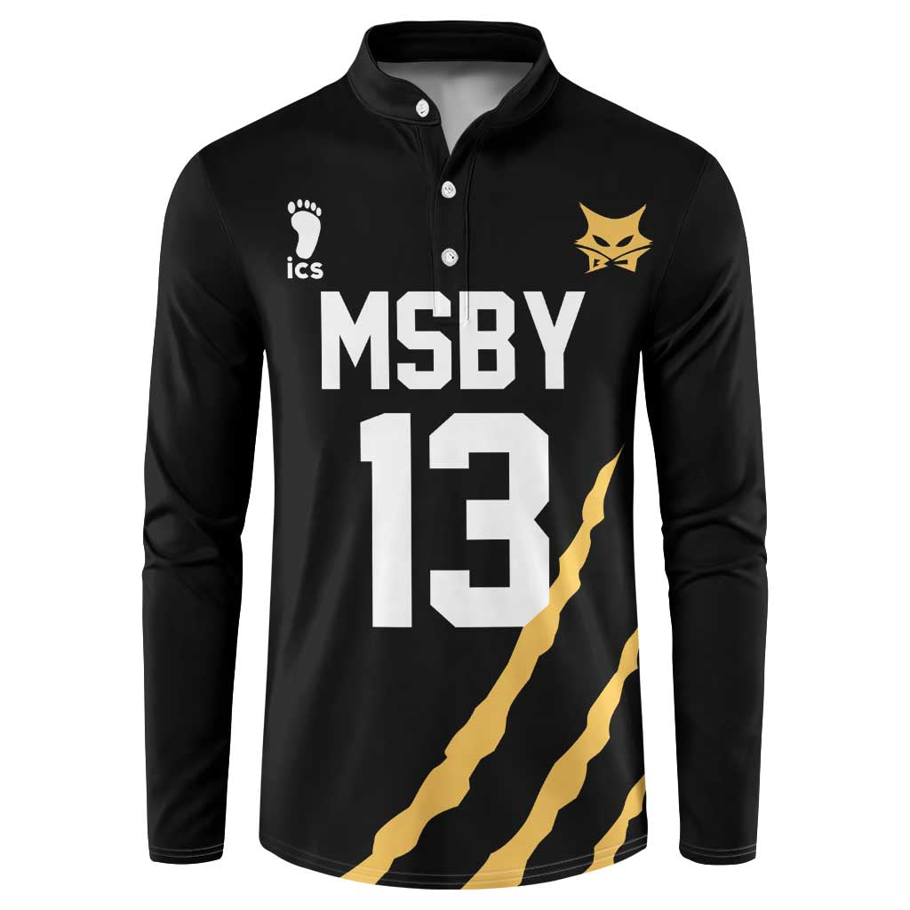 MSBY Atsumu Miya - Number 13 - Haikyu Button Sweatshirt Anime Uniform Style