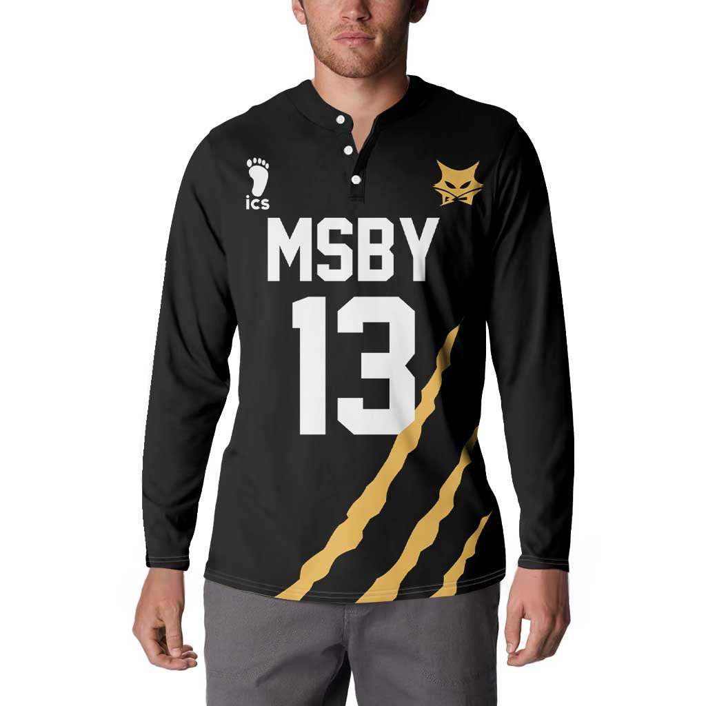 MSBY Atsumu Miya - Number 13 - Haikyu Button Sweatshirt Anime Uniform Style