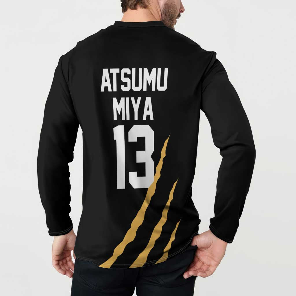MSBY Atsumu Miya - Number 13 - Haikyu Button Sweatshirt Anime Uniform Style