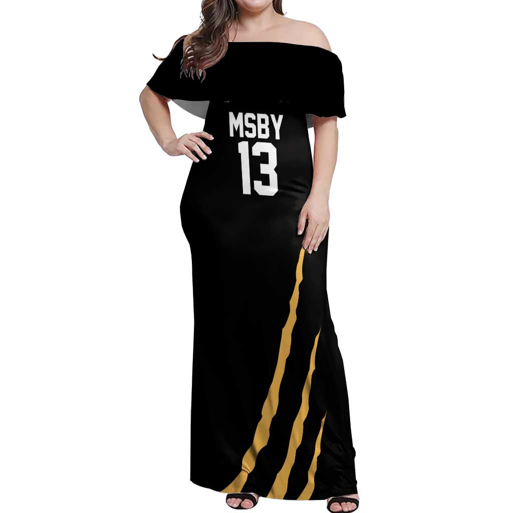 MSBY Atsumu Miya - Number 13 - Haikyu Off Shoulder Maxi Dress Anime Uniform Style