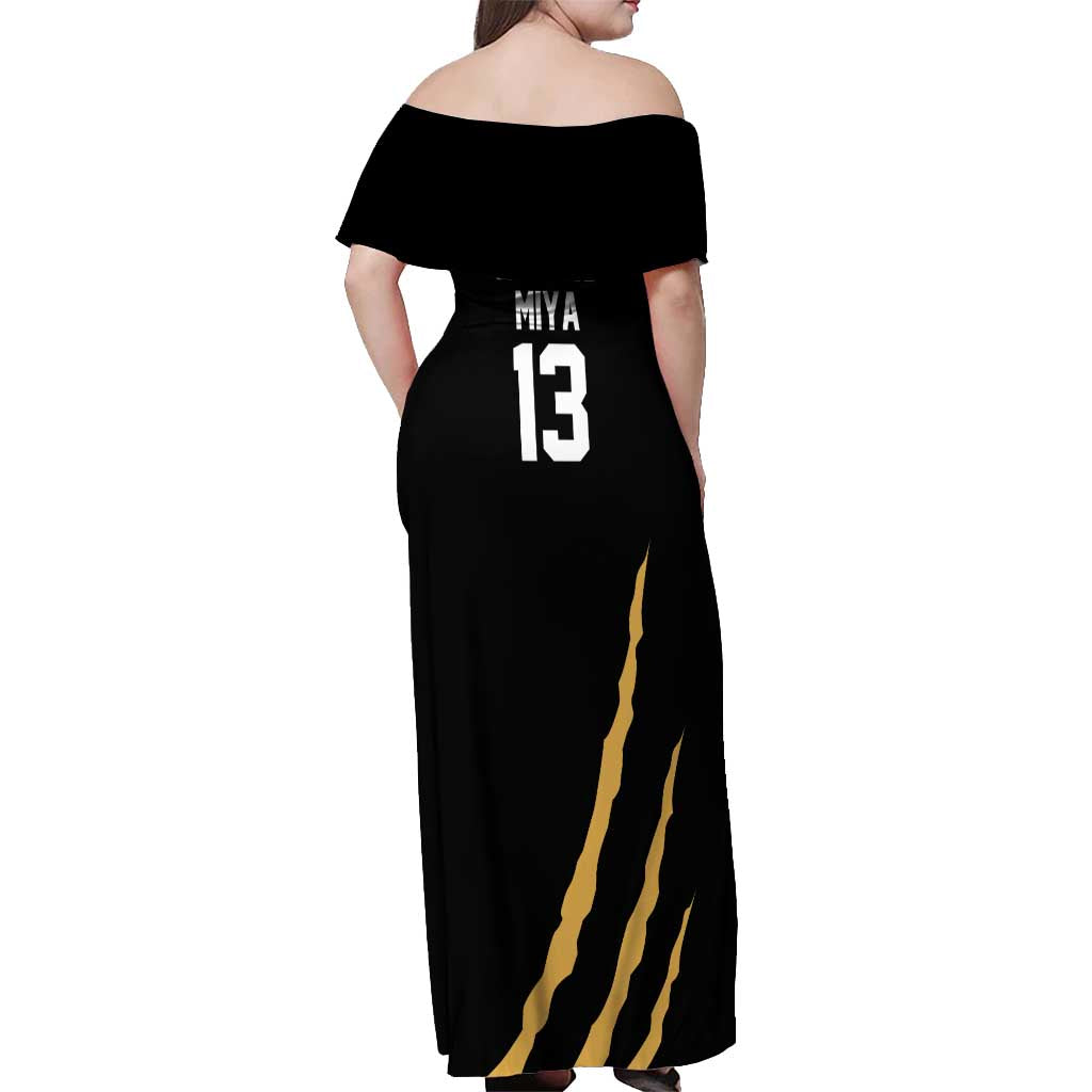 MSBY Atsumu Miya - Number 13 - Haikyu Off Shoulder Maxi Dress Anime Uniform Style