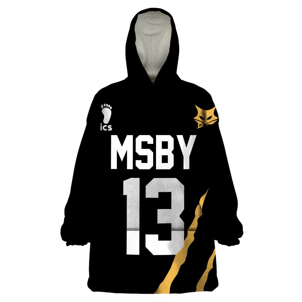 MSBY Atsumu Miya - Number 13 - Haikyu Wearable Blanket Hoodie Anime Uniform Style