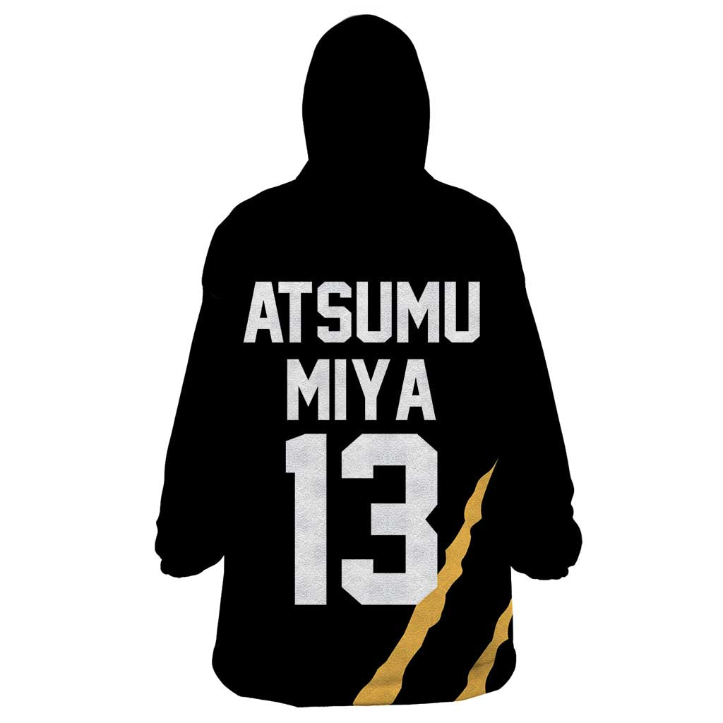 MSBY Atsumu Miya - Number 13 - Haikyu Wearable Blanket Hoodie Anime Uniform Style