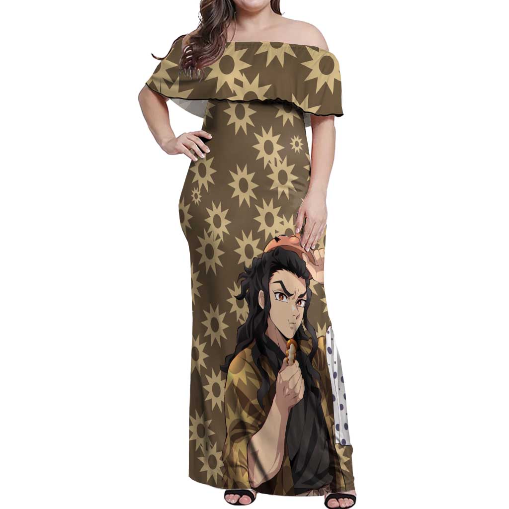 Hotaru Haganezuka - Demon Slayer Off Shoulder Maxi Dress Anime Style