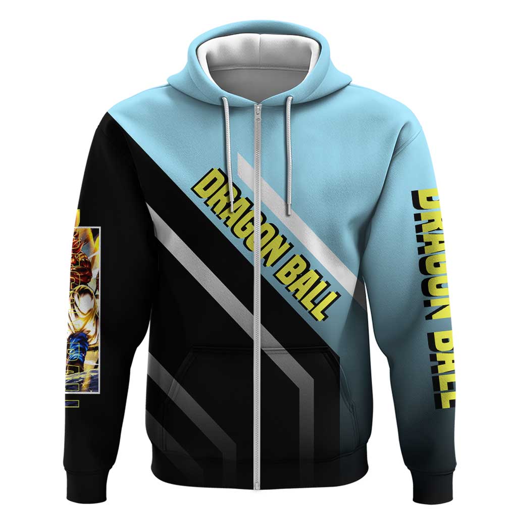 Gogeta Dragon Ball Hoodie with Fusion Form and Dynamic Action Pose Design - The Mazicc