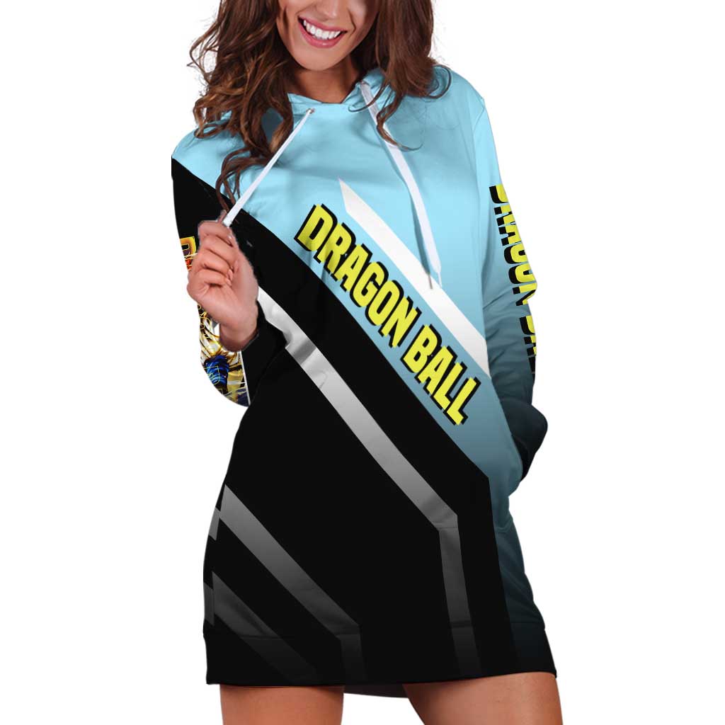 Gogeta Dragon Ball Hoodie Dress with Fusion Form and Dynamic Action Pose Design - The Mazicc
