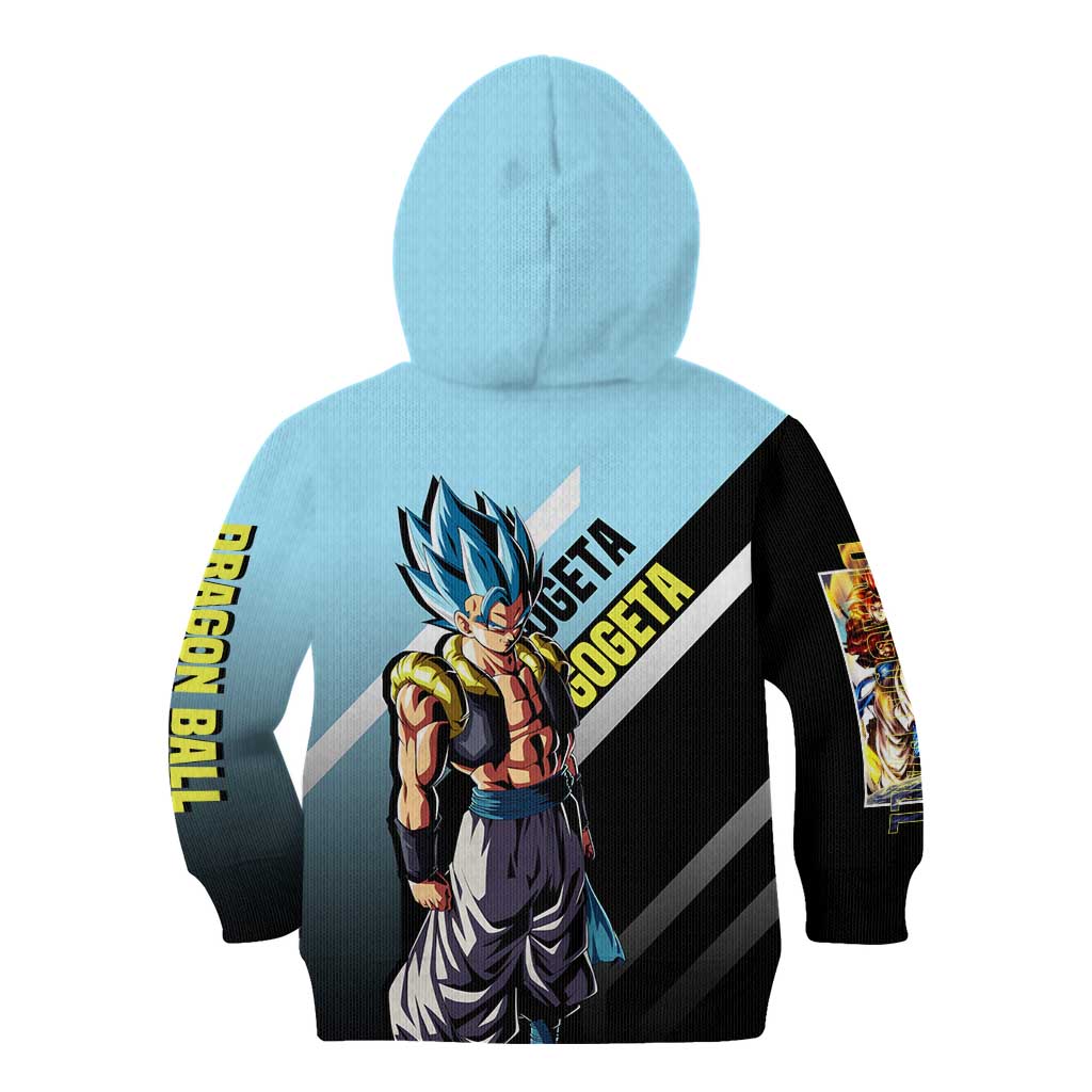 Gogeta Dragon Ball Kid Hoodie with Fusion Form and Dynamic Action Pose Design - The Mazicc