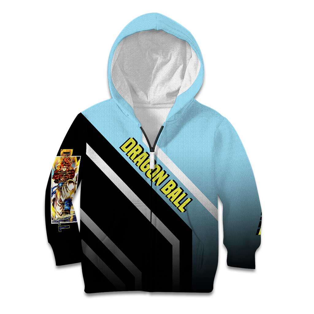 Gogeta Dragon Ball Kid Hoodie with Fusion Form and Dynamic Action Pose Design - The Mazicc