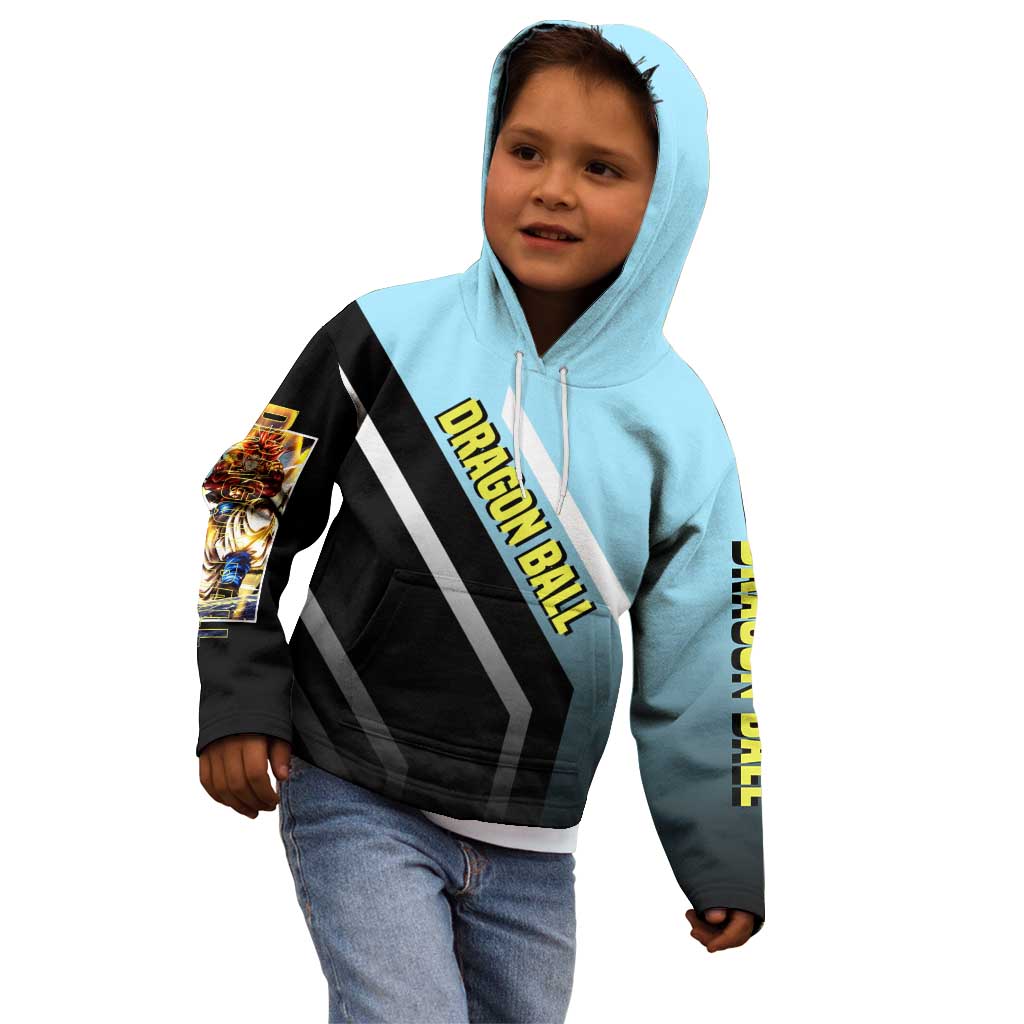 Gogeta Dragon Ball Kid Hoodie with Fusion Form and Dynamic Action Pose Design - The Mazicc