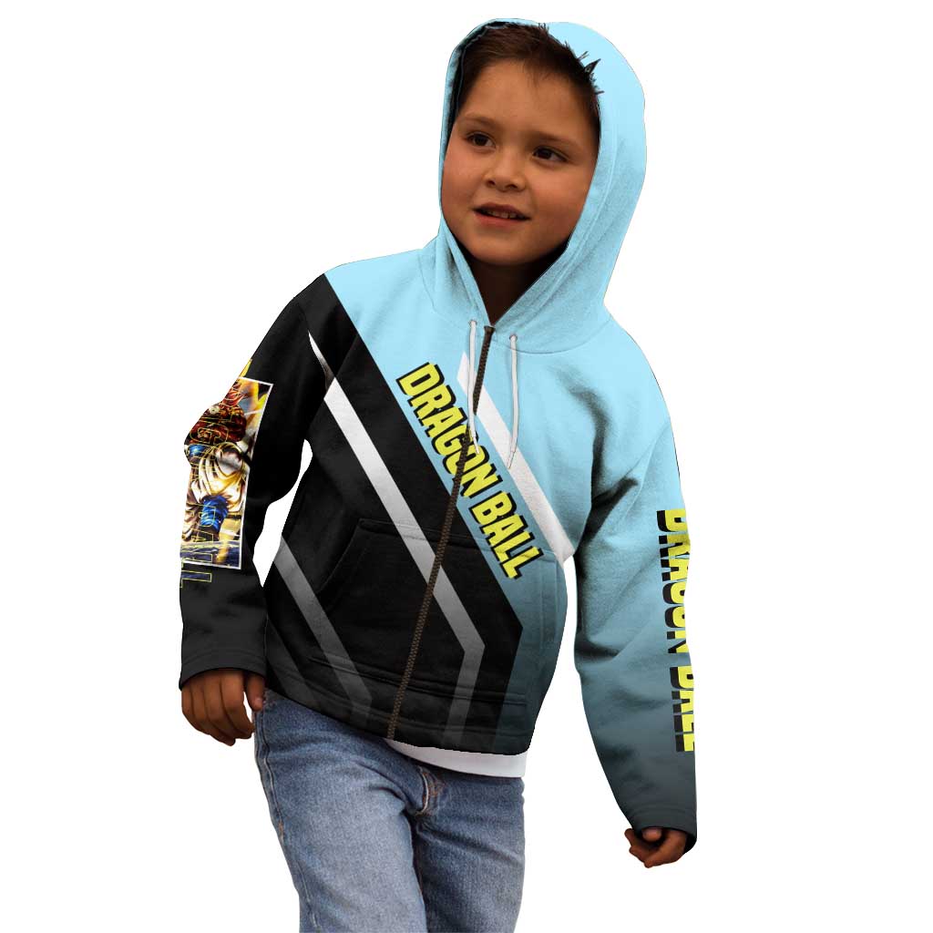 Gogeta Dragon Ball Kid Hoodie with Fusion Form and Dynamic Action Pose Design - The Mazicc
