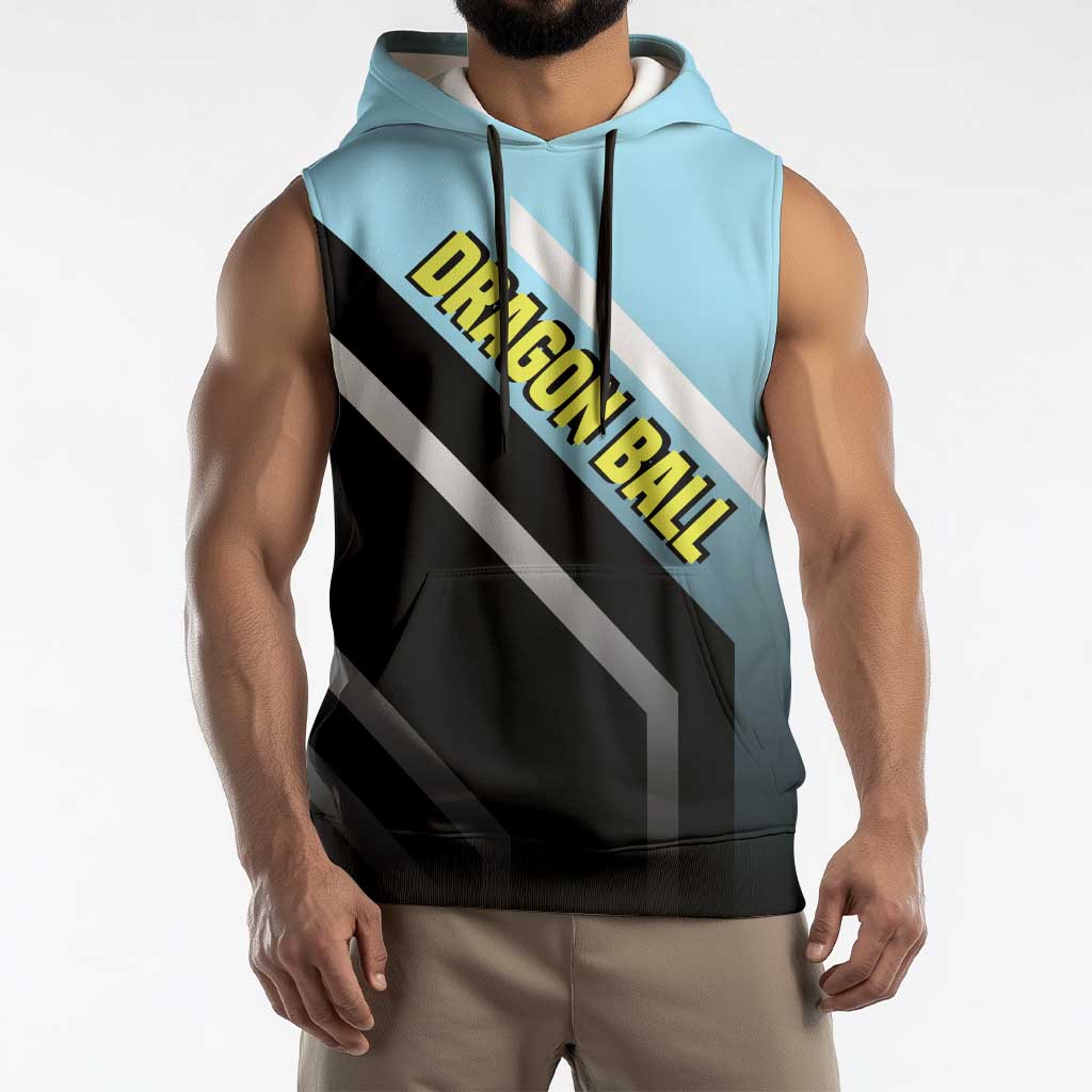 Gogeta Dragon Ball Sleeveless Hoodie with Fusion Form and Dynamic Action Pose Design - The Mazicc