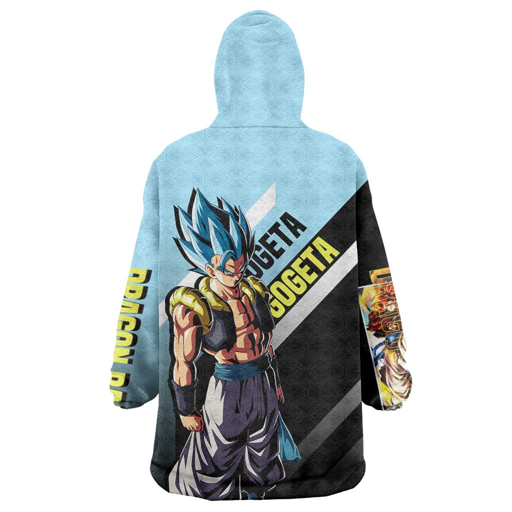 Gogeta Dragon Ball Wearable Blanket Hoodie with Fusion Form and Dynamic Action Pose Design - The Mazicc