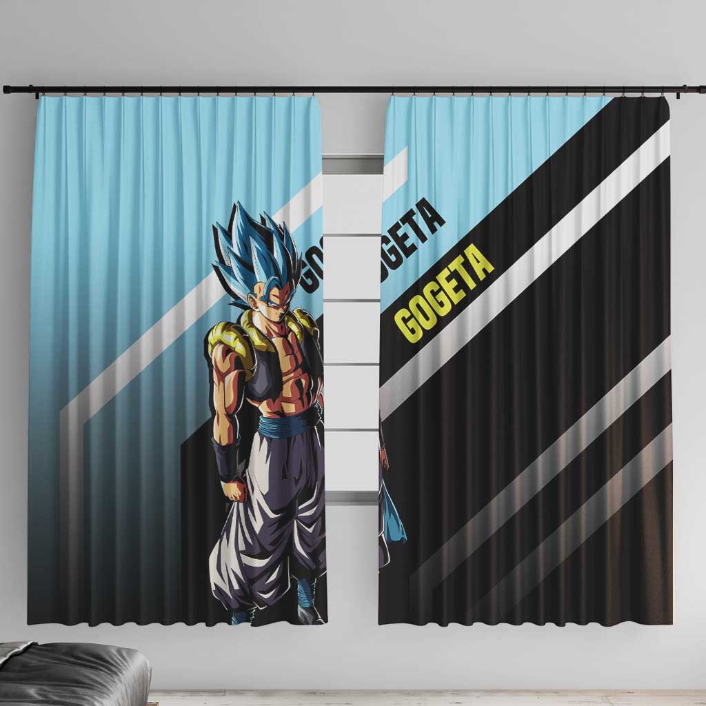 Gogeta Dragon Ball Window Curtain with Fusion Form and Dynamic Action Pose Design - The Mazicc